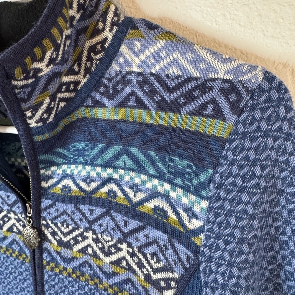 ICELANDIC DESIGNS Fair Isle Wool Full Zip Sweater - Picture 8 of 17